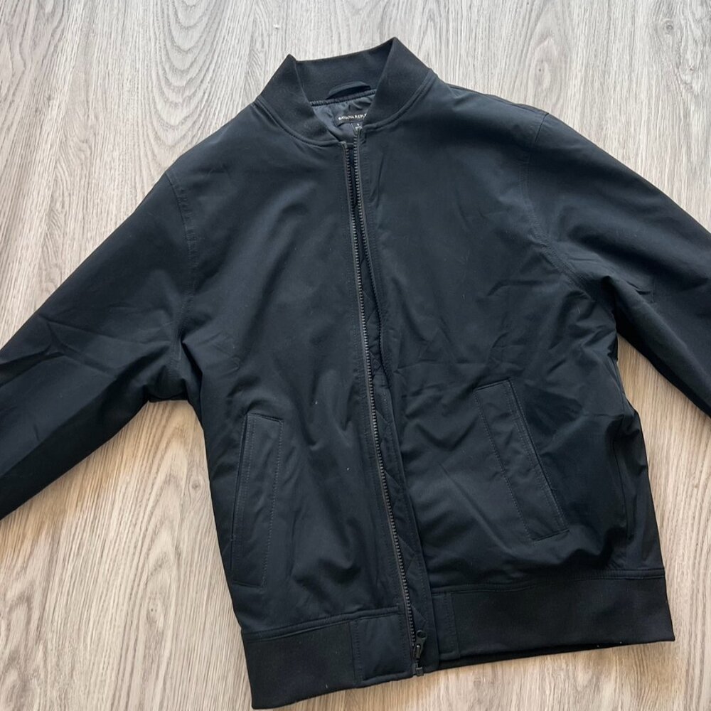 Banana Republic Men's Bomber Jacket (S, Black)